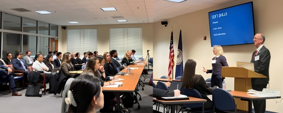 Directors John McGavin and Melissa Katz presenting